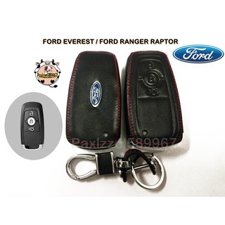 ซองกุญแจ FORD (3 ปุ่มกด) สำหรับ FORD EVEREST / FORD RANGER RAPTOR พร้อมพวงกุญแจ