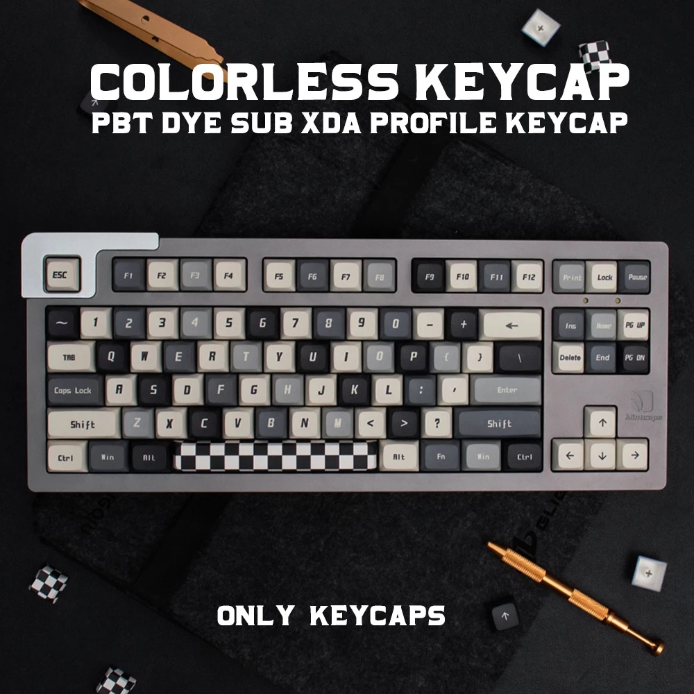 Pbt ปุ่มกดคีย์บอร์ด 135 คีย์ ไร้สี สําหรับ 7U Space Bar 1.75U 2U Shift ...