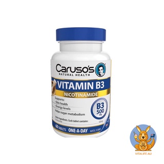 Carusos Natural Health Vitamin B3 500mg 60 Capsules