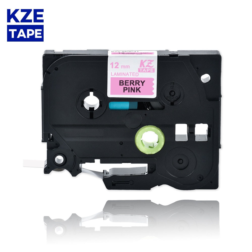 Compatible 12mm TzeMQP31 Black on Berry Pink Laminated Label Tape  Cartridge tze tape Tze MQP31 Tze-