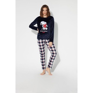 Tezenis Peanut in Love Pyjamas Set เซ็ทชุดนอนเด็ก snoopy เสื้อแขนยาว ผ้าขนตุ๊กตานุ่ม