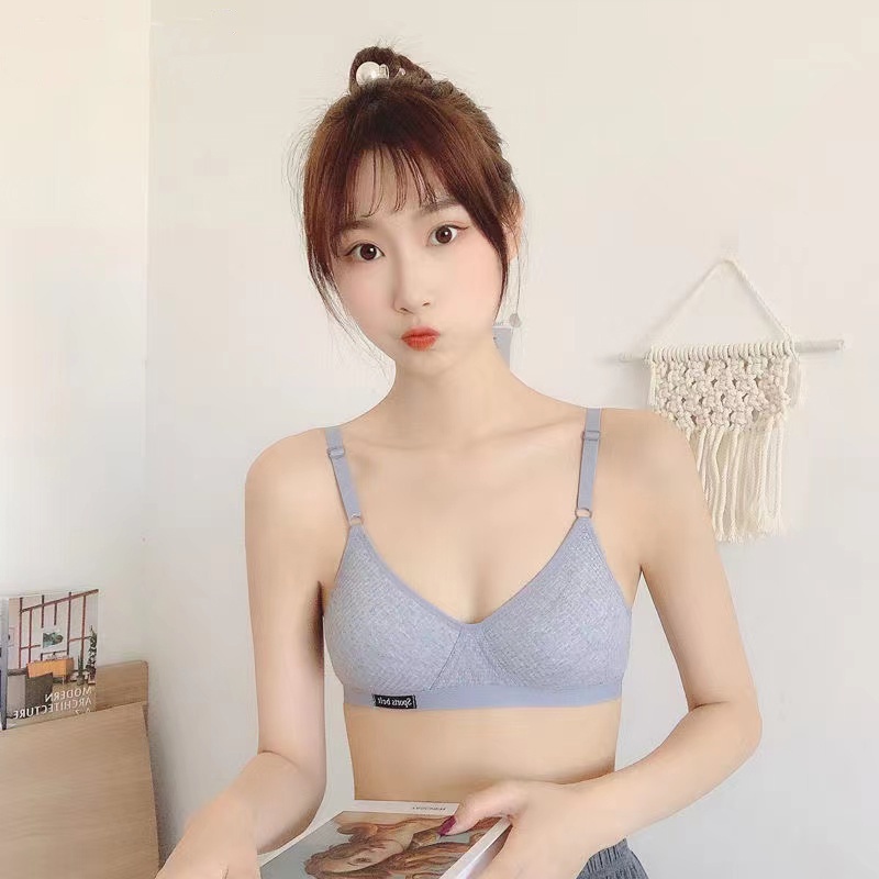 YLYเสื้อชั้นในเนื้อผ้าฝ้ายสไตล์ญี่ปุ่น บราผู้หญิงน่ารัก ไร้โครงสวนใส่สบาย - รูปที่ 5