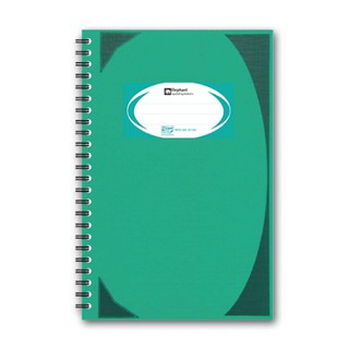 สมุดบันทึกมุมมันสันห่วง สีเขียว ตราช้าง WHC404 Green Cover Ring Book with Elephant Brand WHC404