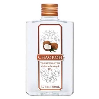 (Chaokoh Virgin Coconut Oil 100%) 200 ML. ชาวเกาะ น้ำมันมะพร้าวบริสุทธิ์ 100%