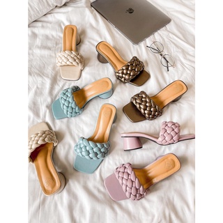 รองเท้าส้นสูง สไตล์เกาหลี รุ่นมาการอง(MACARON) พื้นนิ่ม ใส่สบาย