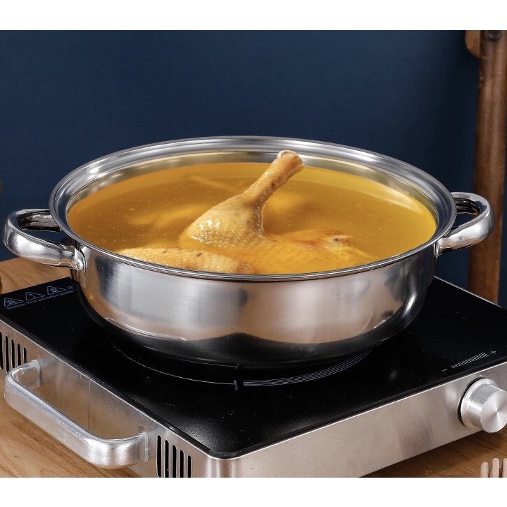 Me Mall รุ่น STM01หม้อนึ่งอเนกประสงค์ - หม้อนึ่งอเนกประสงค์แบบ 2 ชั้นพร้อมฝาปิด ผลิตจากสแตนเลสสตีลคุ