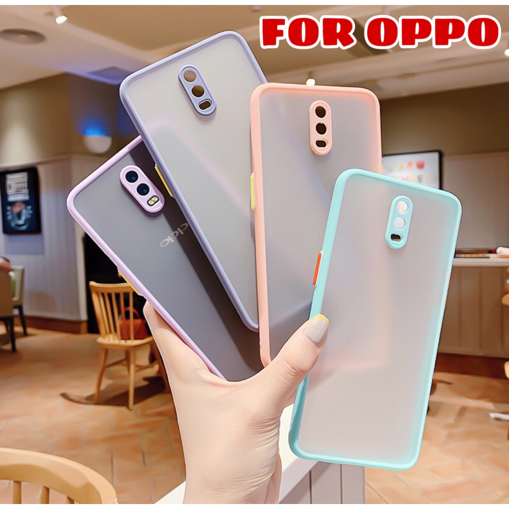 เคสขอบสีกันกล้อง เคส Oppo Reno6 A93 A73 A53 A5s A5 A9 2020 A12 A31 A91 A92 A7 F9 A3s reno4 เคสขอบสี เคสกันกระแทก case
