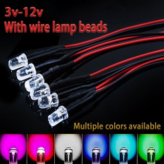 ไฟหน้ารถบรรทุกบังคับ LED 3V-12V 3/5 มม. สําหรับรถไต่หินบังคับ 1/10 Traxxas TRX4 G63 AXIAL SCX10 D90 D110 10 ชิ้น