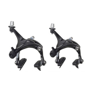 Mi. xim 2 คู่ ชุด C Brake Caliper หน้า/หลัง สำหรับจักรยานเสือหมอบ/ฟิกเกียร์ อลูมิเนียม (สีดำ)