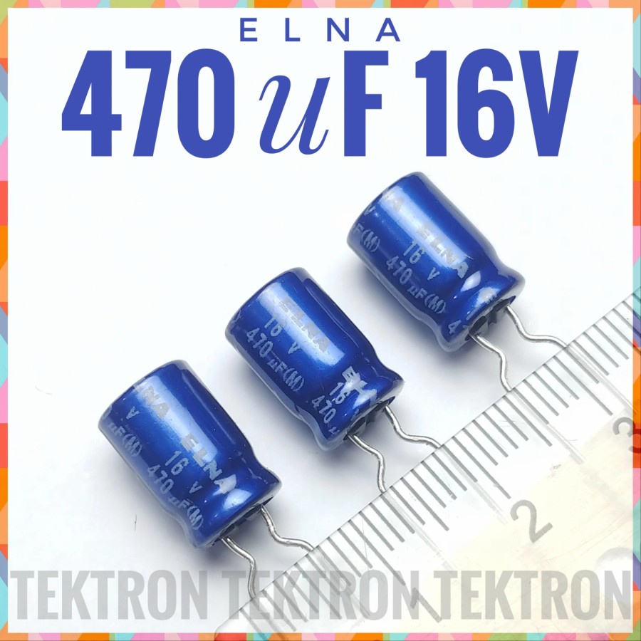 Elna 470uF 16V Elco Elko Electrlit Capacitor Konnsator HQ Original