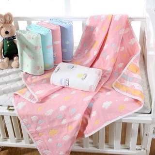 ผ้าห่มสาลูทอ6ชั้น ผ้าฝ้ายญี่ปุ่น ผ้าห่มเด็ก ขนาด 110*110 cm.