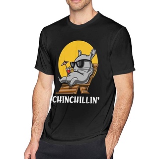 เสื้อยืด พิมพ์ลาย Chinchillin สีดํา แฟชั่นสําหรับผู้ชาย