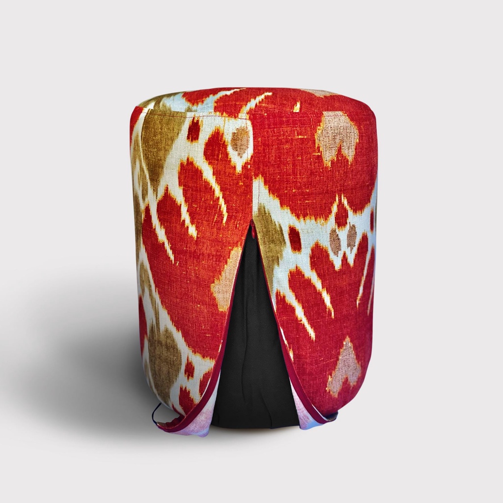 Sunset Hibiscus Stool Cover Only (Jim Thompson fabric)