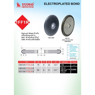 ใบเจียร ELECTROPLATED BOND ตรา SUMO