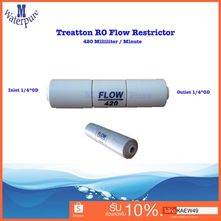 ท่อลดปริมาณน้ำทิ้ง RO Flow Restrictor 420 มิลลิลิตรต่อนาที