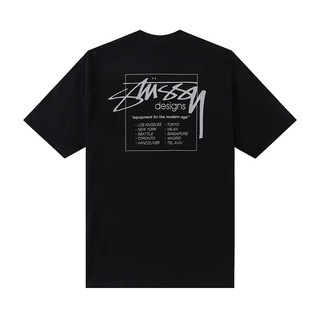 Stussy Stussy ใหม่ เสื้อยืดลําลอง แขนสั้น พิมพ์ลาย ทรงหลวม สไตล์คลาสสิก สําหรับผู้ชาย และผู้หญิงยืด.สบาย.รัก