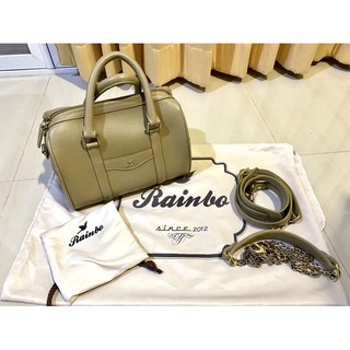 Rainbo bag กระเป๋าทรง speedy หนังแท้ มือสอง สภาพดี