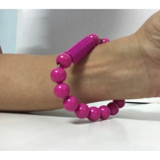 สายชาร์จ กำไลลูกปัด Beads Bracelet USB Charger Data Sync Cable For android  (pink-ชมพู)   #292