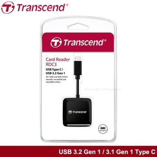 Transcend Card reader USB 3.2 Gen 1 / 3.1 Gen 1 Type C (TS-RDC3) การ์ดรีดเดอร์ ทรานเซนต์ ทรานเซนส์ รับประกัน 2 ปี