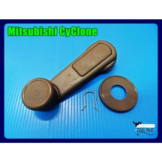 MITSUBISHI CYCLONE WINDSHIELD HANDLE "GREY" SET LH or RH (1 PC.)  // มือหมุน มือหมุนกระจกรถ (1 อัน) ใช้ได้ทั้งซ้ายและขวา