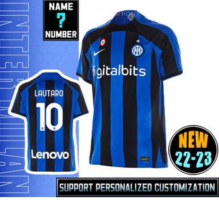 เสื้อกีฬาแขนสั้น ลายทีมชาติฟุตบอล Inter Milan 22-23 fans ชุดเหย้า ไซซ์ s-2xl มีสินค้า