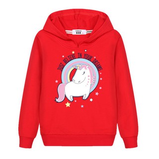 เสื้อสวมหัวเสื้อผ้าสาวเสื้อผ้าเด็กฝ้าย ตัวยูนิคอนเสื้อผ้าGirls Unicorn hoodie