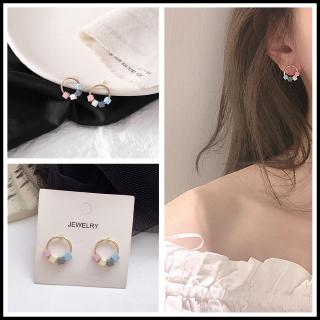 Cute Multicolored Geometric Metal Earrings for Women