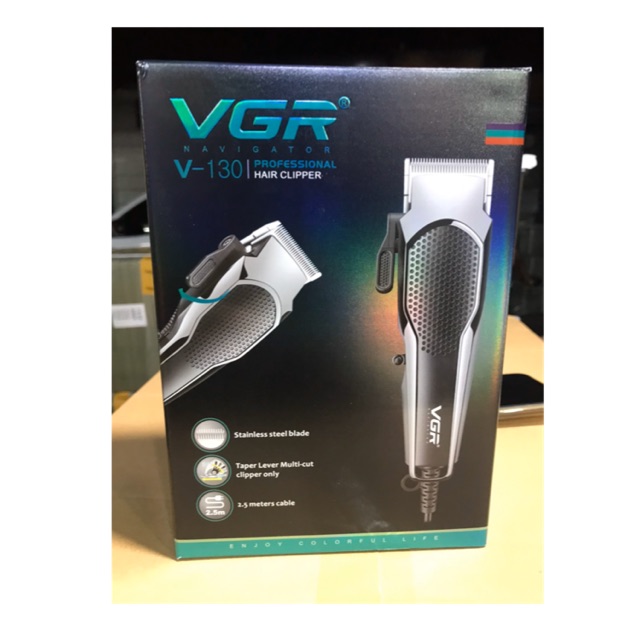 (สินค้าพร้อมส่ง) VGR V-130ปัตตาเลี่ยนตัดผม มอเตอร์แรง มาพร้อมหวีรอง 4 ขนาด ปัตตาเลี่ยน แบตตาเลี่ยน