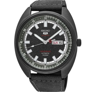 SEIKO SPORTS 5 Limited Edition Automatic สีดำ สายหนัง SRPB73K1