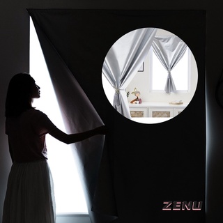 ZENU | ผ้าม่านกันแสง ติดตั้งง่ายหมัดฟรี กันยูวี 100% ม่านกันฝุ่น ผ้าม่านกันแดด ม่านเวลโคร ผ้าม่านหน้าต่างทึบแสง