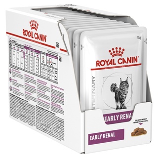 [12ซอง no box]  Royal Canin Early Renal อาหารแมวแบบเปียกสำหรับโรคไตระยะเริ่มต้นหรือแมวแก่ 85g