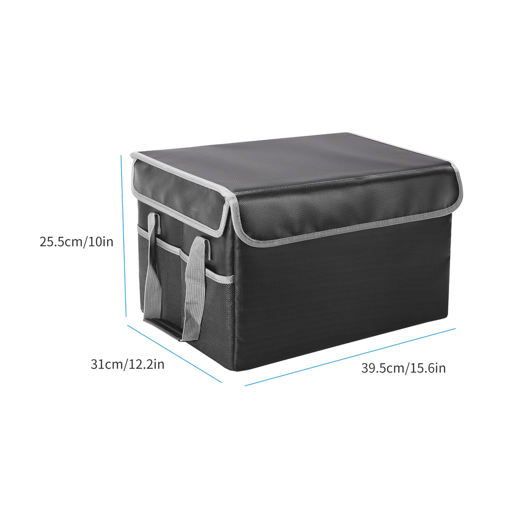 Fireproof Document Bag Fireproof Waterproof Storage Box with Lock ...