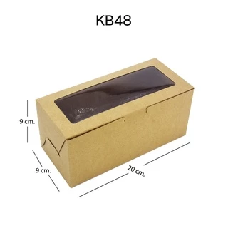 Idopackage - (KB48&WB48) กล่องเบเกอรี่ ฟู้ดเกรด ใส่บัตเตอร์เค้ก คุกกี้ ขนาด9x20x9 ซม.