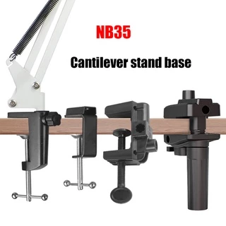 ไมโครโฟน cantilever bracket ข้างเตียง dual-use อุปกรณ์เสริมอลูมิเนียมโลหะทั้งหมด I-beam คลิปโคมไฟตั้งโต๊ะฐานคลิปคงที่