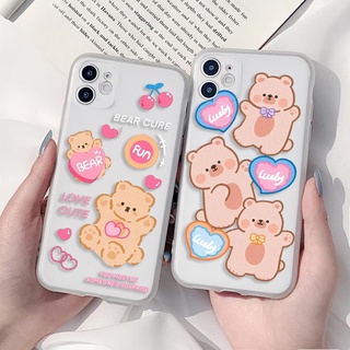 [XT-1] เคสโทรศัพท์มือถือแบบนิ่ม ใส ผิวด้าน ลายหมีบราวน์ สําหรับ Samsung A5 A7 2017 J5 J7 Pro Prime J2 Pro J8 A6 A8 Plus A7 A9 2018 J4 J6 Plus