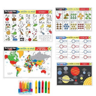 ⚡️ของแท้ USA⚡️แผ่นรองจานเล่นได้ 2 ด้าน กินไป เล่นไป Learning Mat ยี่ห้อ MELISSA &amp; DOUG จาก USA