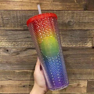 Starbucks แก้วเพชร หรือ แก้วหนาม สีรุ้งเหลือบสี(จีน)‼️พร้อมส่ง‼️