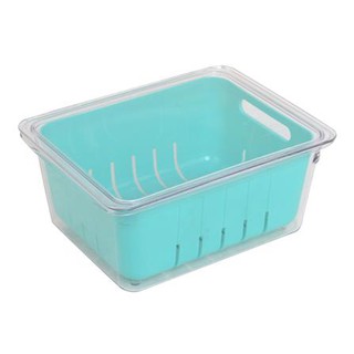 กล่องจัดเก็บในตู้เย็นมีฝา พร้อมตะกร้า 1 ใบ Kitchen Storage Baskets&amp;Organization