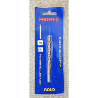 Phoenix ดอกสว่านสีทอง เจาะแสตนเลส (1mm. - 4 mm.)