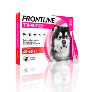 Frontline Tri-Act ยาหยดไล่ ป้องกัน กำจัดยุง เห็บ หมัด สำหรับสุนัข 40-60 กก. 1 กล่อง มี 3 หลอด