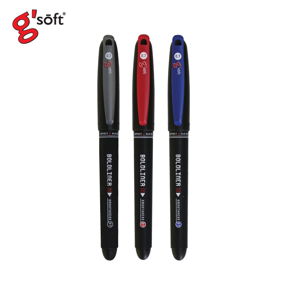 g'soft (จีซอฟท์) ปากกาเจล ลายเส้น 0.7 มม. (ราคาต่อด้าม) รหัส BOLDLINER