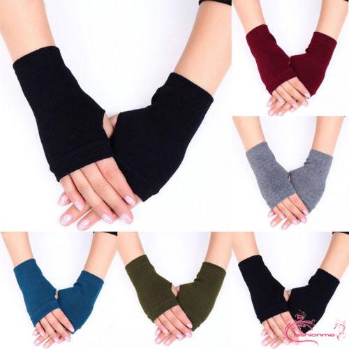 ถุงมือผ้าแคชเมียร์แบบครึ่งนิ้วแฟชั่นฤดูหนาวสําหรับผู้ชายและผู้หญิง
