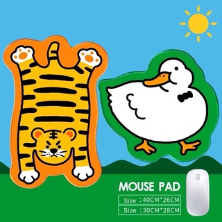 (พร้อมส่ง) แผ่นรองเม้าส์ผ้า แผ่นรองคีย์บอร์ด ลายเสือ ลายเป็ด Mouse pad Keyboard