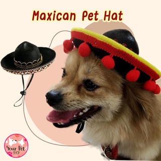 หมวกเม็กซิกันของสัตว์เลี้ยง หมวกหมา แมว สุนัข Maxican Pet Hat