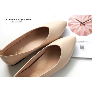 EARL GREY รองเท้าหนังแกะแท้ หนังนิ่ม พื้นนุ่ม มีซัพพอร์ต รุ่น Lofkee.N series in Light pink
