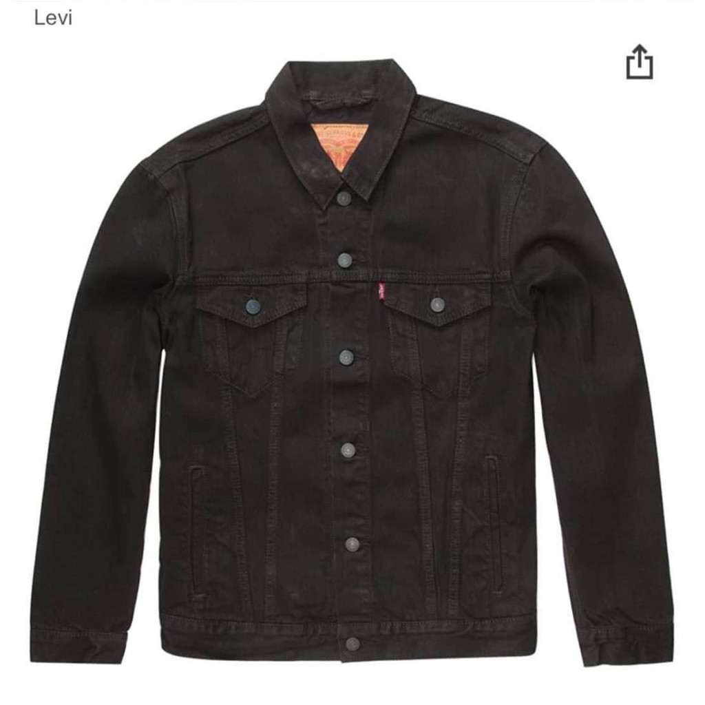 Levi เสื้อแจ็กเกจยีนส์ สีดำ