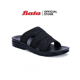 Bata บาจา รองเท้าแตะผู้ชาย รองเท้าแตะลำลอง รองเท้าแตะหนังเทียม ใส่สบาย รองเท้าแตะหนังPUดูดี สำหรับผู้ชาย รุ่น Fame สีดำ 8616505