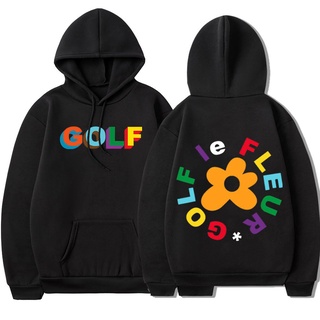 เสื้อกันหนาวลําลอง มีฮู้ด พิมพ์ลาย Golf Wang Le Fleur Flower Voice Igor สไตล์ฮิปฮอป สําหรับผู้ชาย