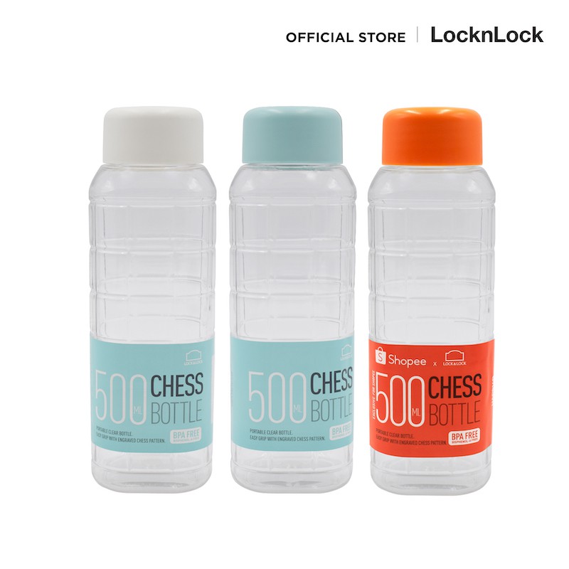 LocknLock ขวดน้ำพลาสติก Chess Water Bottle ความจุ 500 ml. รุ่น HAP816
