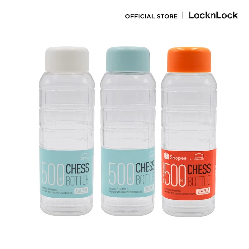 LocknLock ขวดน้ำพลาสติก Chess Water Bottle ความจุ 500 ml. รุ่น HAP816